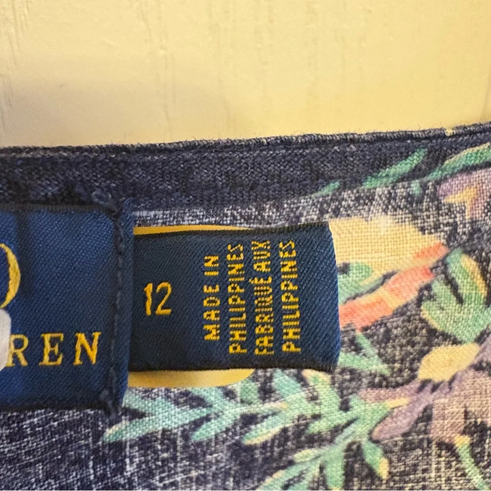 Polo Ralph Lauren Navy Floral Puff Sleeve Blouse - Picture 3 of 10